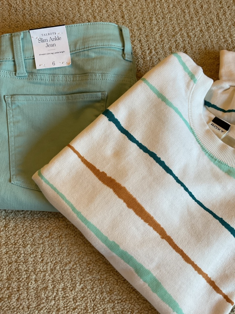 Talbots Mint Slim Ankle Jeans 2% Spandex Size 6 NWT - Picture 9 of 9